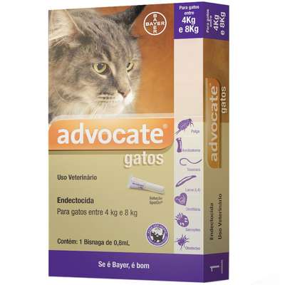 Advocate Gatos entre 4kg e 8kg 0,8ml 