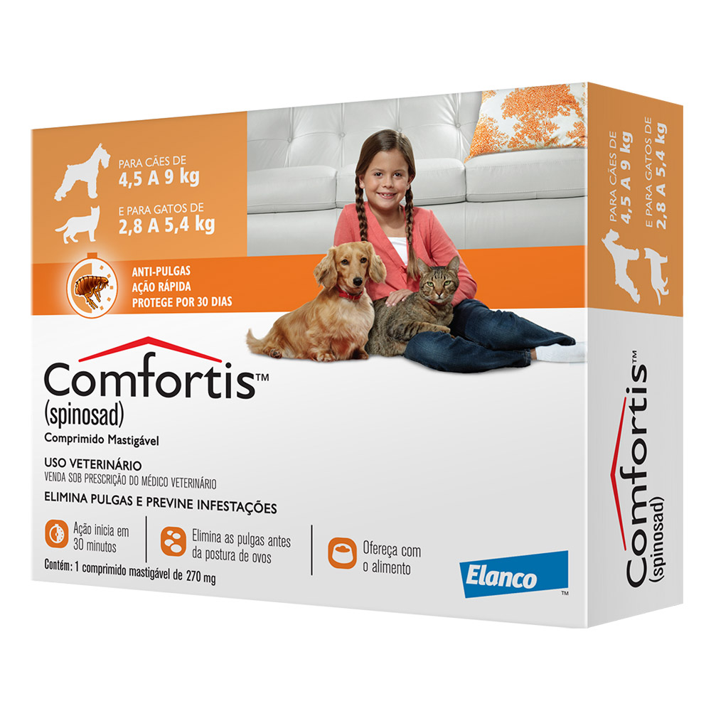 Comfortis 270 mg para Cães e Gatos 