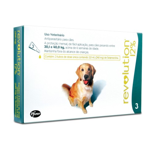 Revolution 12% para Cães de 20,1-40 kg - 240mg