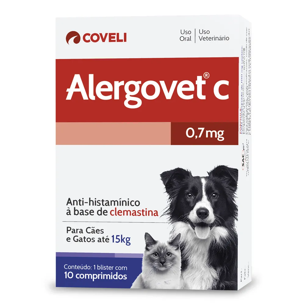 Alergovet C 0,7mg - 10 Comprimidos 